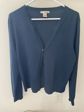 Evie Cardigan Sweater | Deep Dark Blue/Dark Teal | Soft | Womens XL